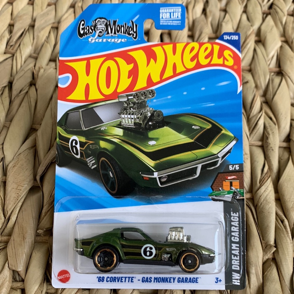 1968 Corvette Gas Monkey Garage Hot Wheels Chevy Chevrolet Green 68 Race Car 🆕
